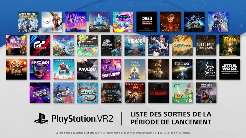 PS VR 2 : Voici les 13 nouveaux jeux qui accompagneront la sortie