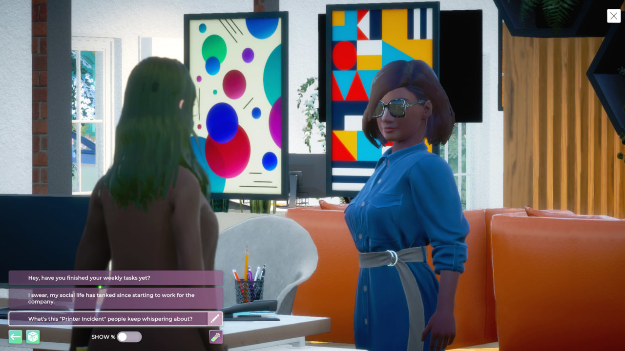 Gameplay du jeu vidéo Life by You. Deux femmes sont en train de discuter.