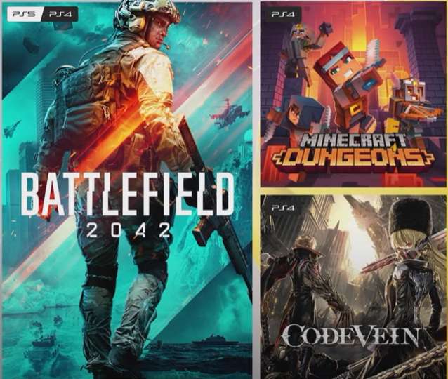 Battlefield 2042, Minecraft Dungeons et Code Vein seront ajoutés au PS Plus Essential le 7 mars 2023.