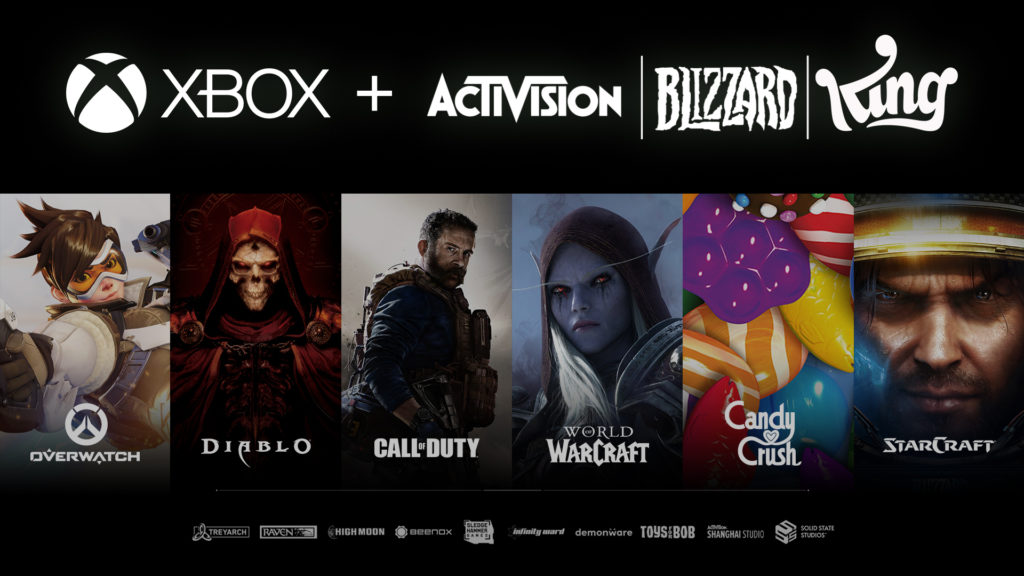 Visuel regroupant les principales licences de jeux vidéo créées par le studio Activision.